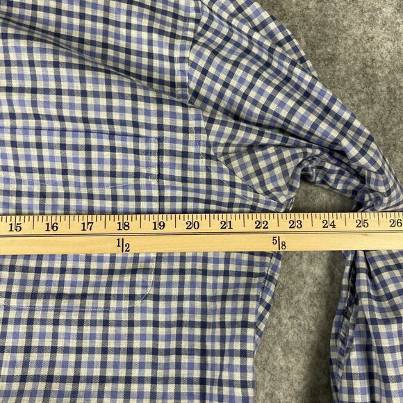 J McLaughlin Shirt Lot of 3 Mens Medium Check Plaid Button Up Cotton Flip Cuff - Picture 11 of 16